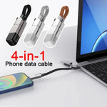 4 in 1 Fast Charging Cable Keychain