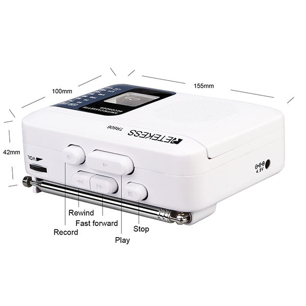 Portable Cassette Tape And Radio Player