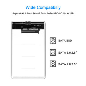 2.5" Transparent Hard Drive Enclosure - Premierity