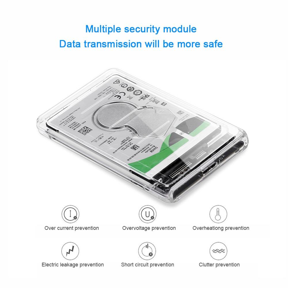 2.5" Transparent Hard Drive Enclosure - Premierity