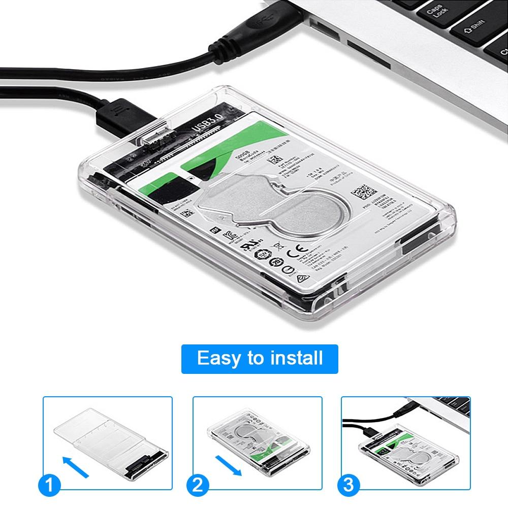 2.5" Transparent Hard Drive Enclosure - Premierity