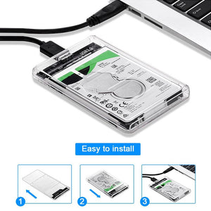 2.5" Transparent Hard Drive Enclosure - Premierity
