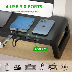 Monitor Desk Stand with USB 3.0 Hub