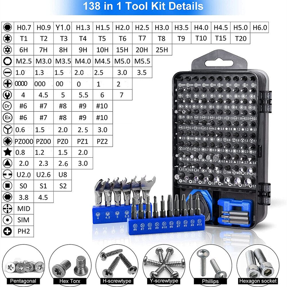 138 in 1 Precision Screwdriver Set