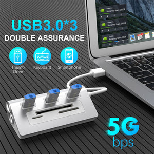 6 in 1 USB Hub & Card Reader