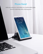 4-Port USB Hub with Phone Stand