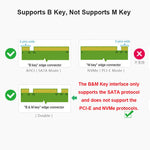 M.2 NGFF & MSATA SSD to SATA Adapter