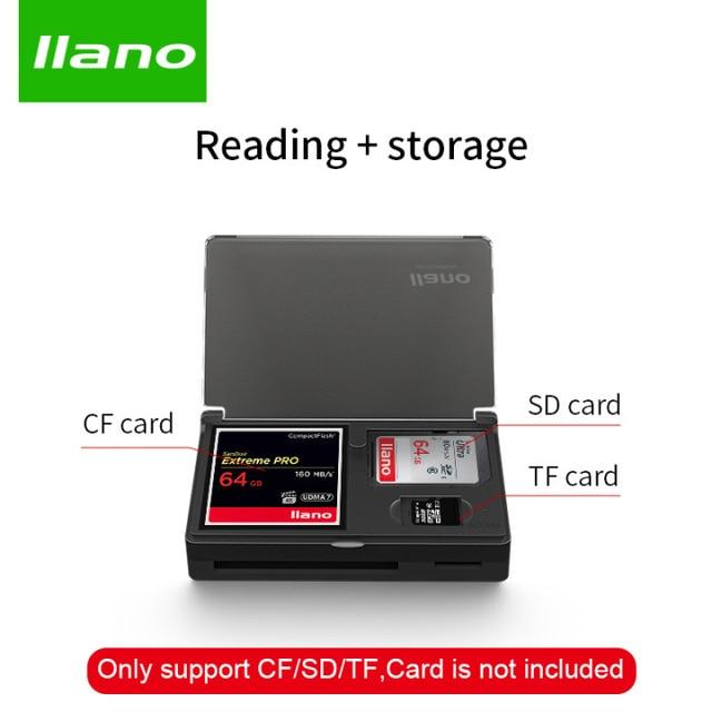3 in 1 Memory Card Case & Card Reader - Premierity