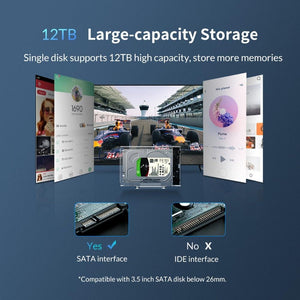 3.5" Transparent Hard Disk Enclosure with Vertical Stand - Premierity