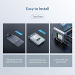 3.5" Transparent Hard Disk Enclosure with Vertical Stand - Premierity