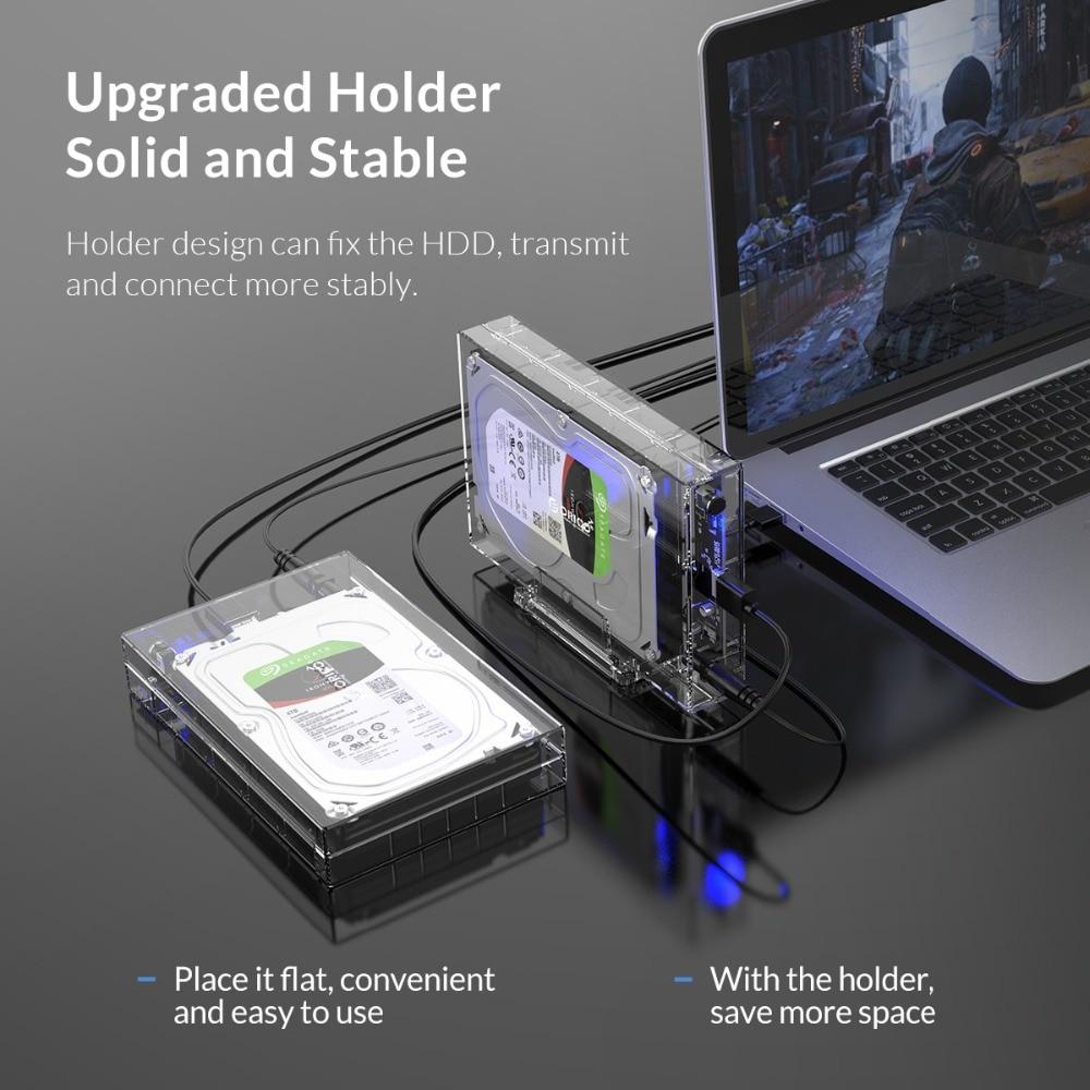 3.5" Transparent Hard Disk Enclosure with Vertical Stand - Premierity