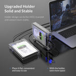 3.5" Transparent Hard Disk Enclosure with Vertical Stand - Premierity