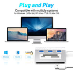 6 in 1 USB Hub & Card Reader