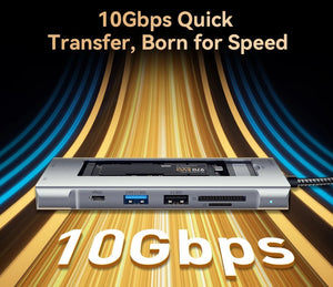 8 in 1 USB-C Hub with M.2 NVMe/SATA Enclosure