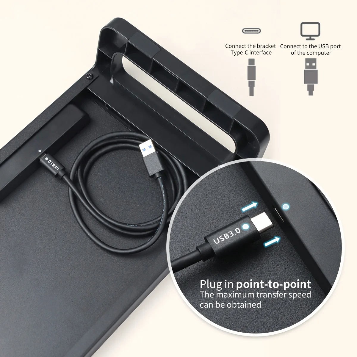 Monitor Desk Stand with USB 3.0 Hub