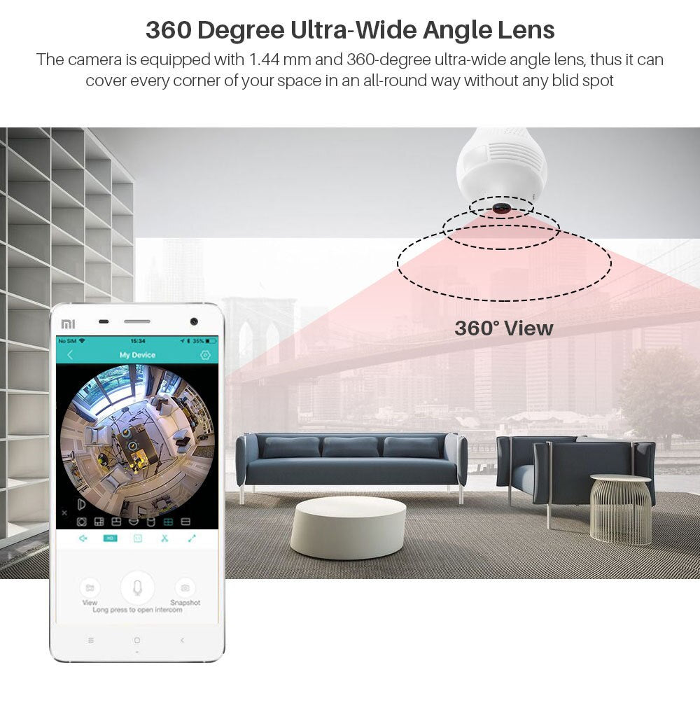 360° Light Bulb Camera