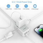 Compact 6 in 1 Power Strip