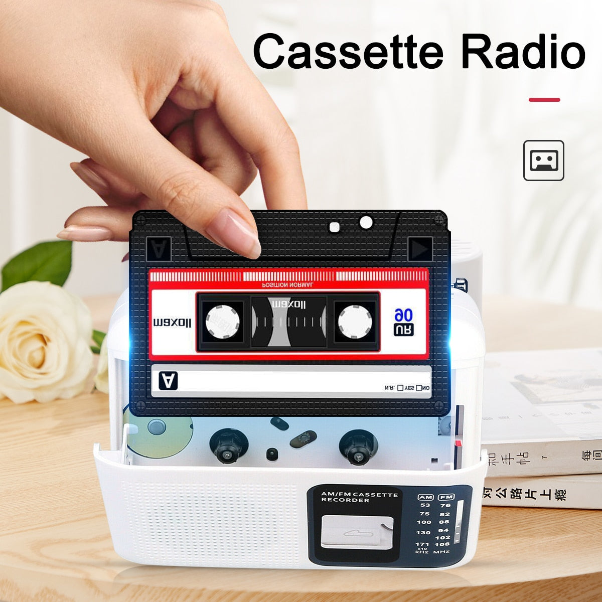 Portable Cassette Tape And Radio Player