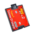 Dual Slot MicroSD to CF Card Adapter