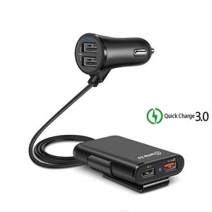 4-Port USB Car Charger with Extension Cable – Premierity