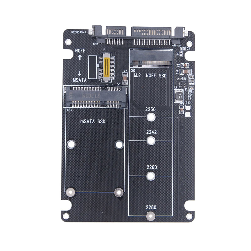 M.2 NGFF & MSATA SSD to SATA Adapter
