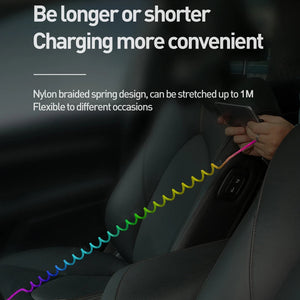3 in 1 Spring Data & Charging Cable