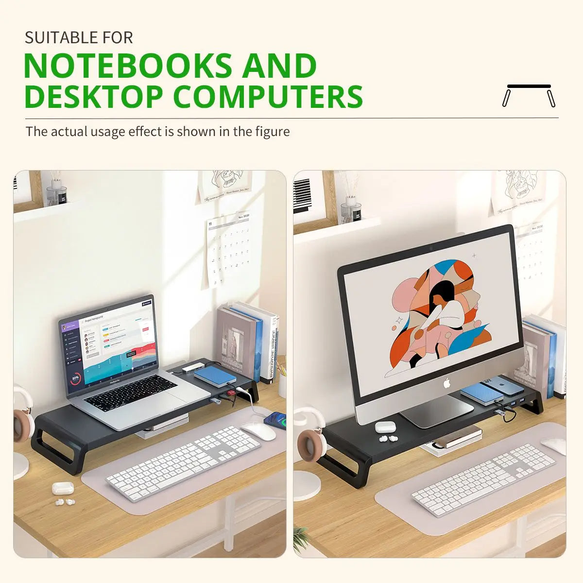 Monitor Desk Stand with USB 3.0 Hub