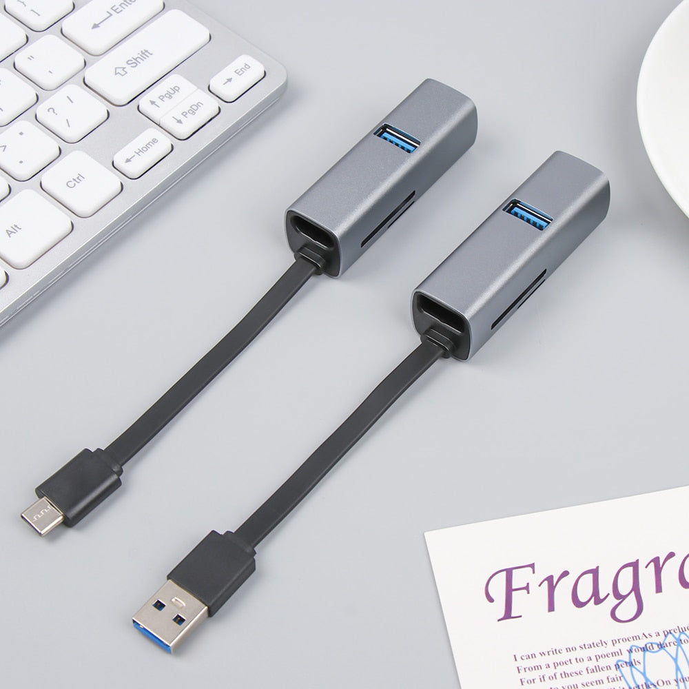 Mini USB Hub with Card Reader