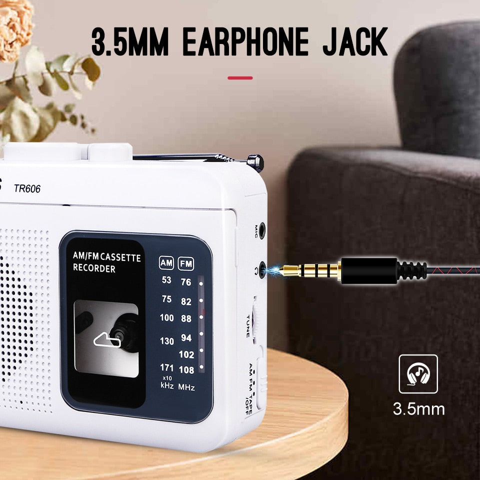 Portable Cassette Tape And Radio Player
