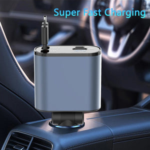 4 IN 1 Retractable Car Charger