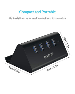 4-Port USB Hub with Phone Stand