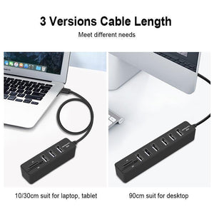 6-Port USB Hub with Card Reader - Premierity