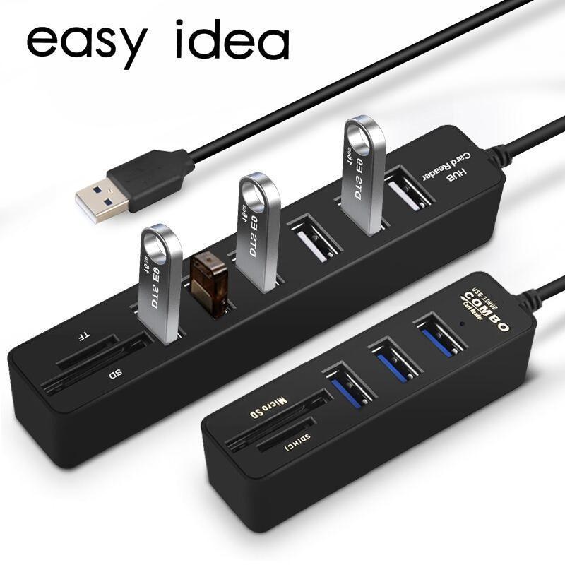 6-Port USB Hub with Card Reader - Premierity