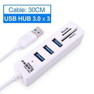 6-Port USB Hub with Card Reader - Premierity