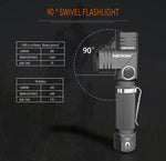 600 Lumens Tactical Flashlight - 90° Rotatable, 4 Light Mode - Premierity