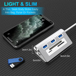 6 in 1 USB Hub & Card Reader