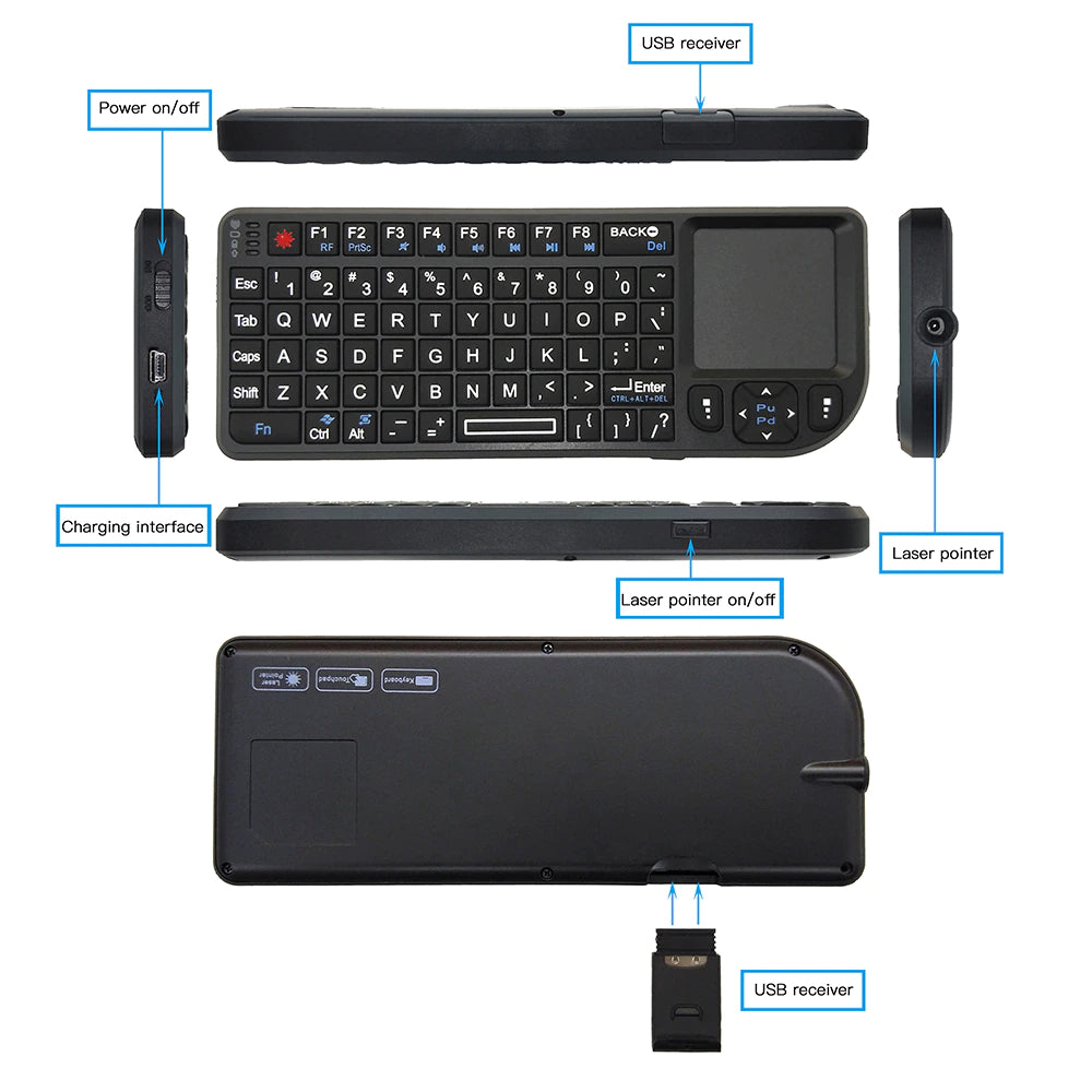 Ripley - MINI TECLADO INALAMBRICO BLUETOOTH PLEGABLE CON TOUCH PAD SANTOFA  ELECTRONICS