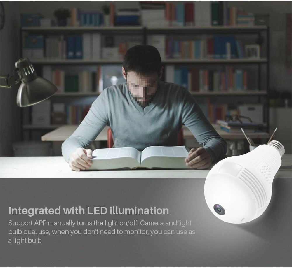 360° Light Bulb Camera