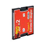 Dual Slot MicroSD to CF Card Adapter