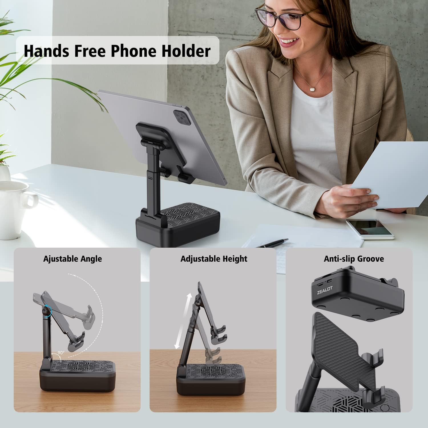 2 in 1 Phone Stand with Bluetooth Speaker