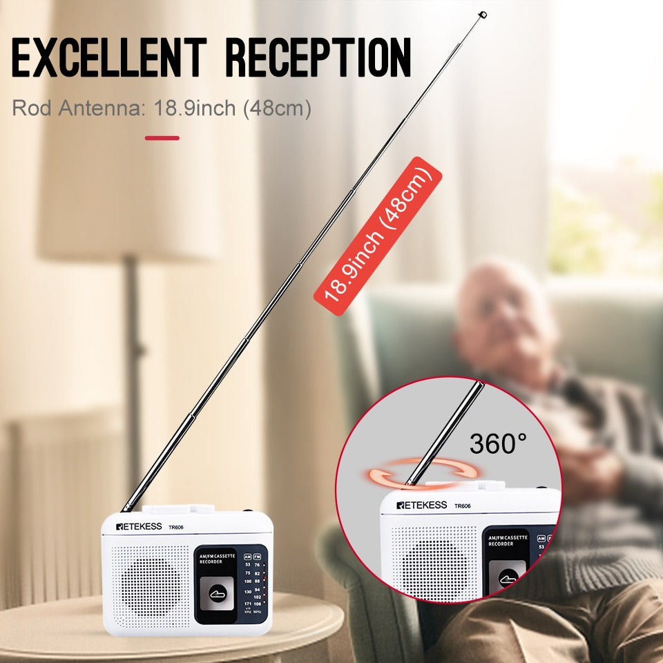 Portable Cassette Tape And Radio Player