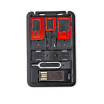 8 in 1 Credit Card Sized SIM & microSD Card Case - Premierity
