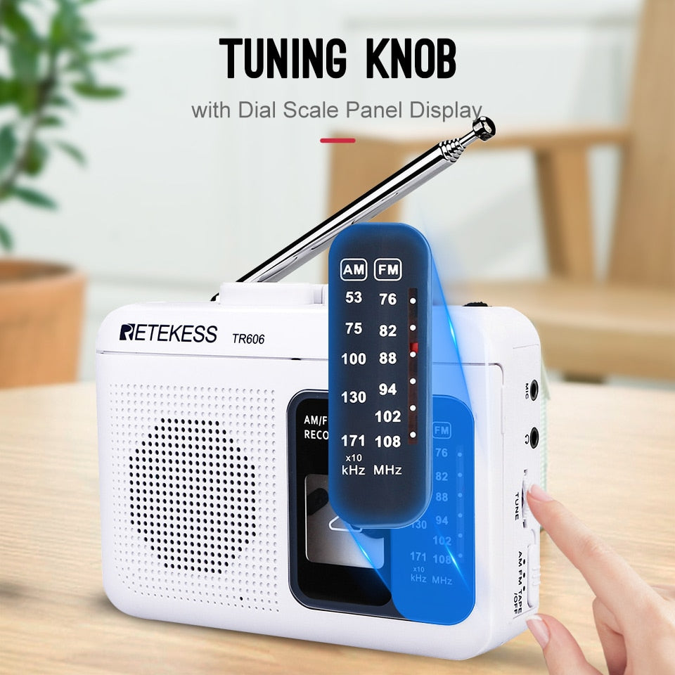 Portable Cassette Tape And Radio Player