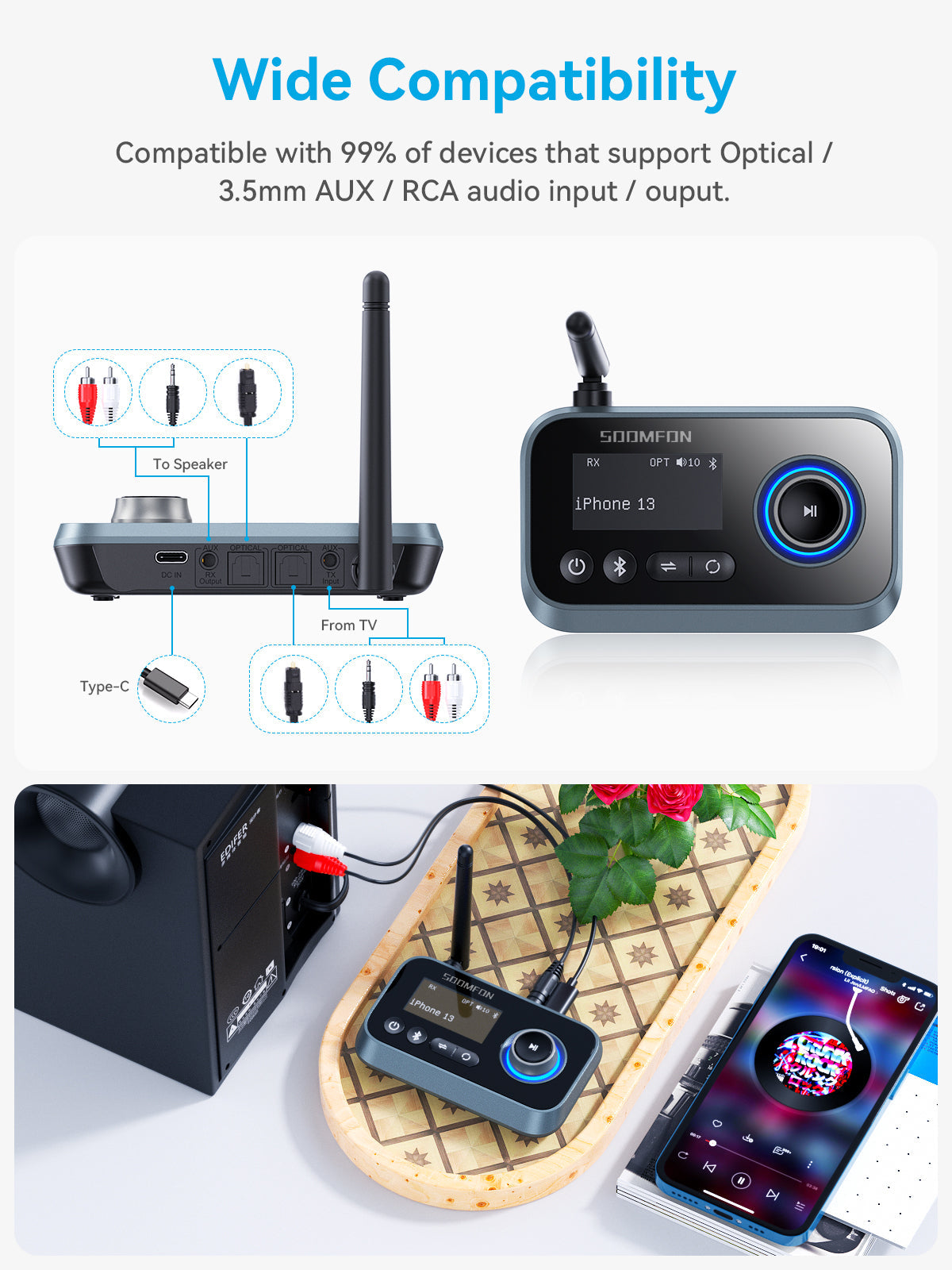 3-in-1 Bluetooth Transmitter Receiver