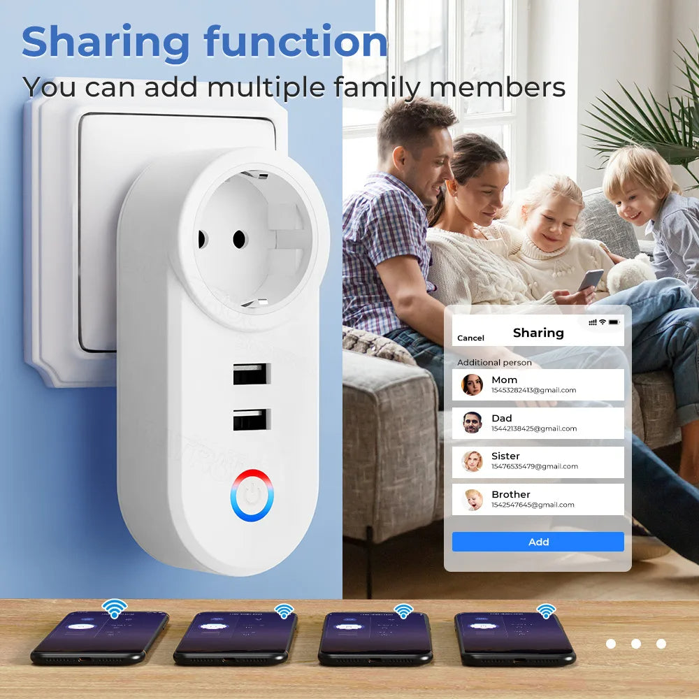 Wifi Smart Plug with USB Ports