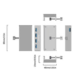 4 Port Clip-Type USB 3.0 Aluminum Hub