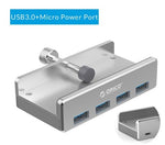 4 Port Clip-Type USB 3.0 Aluminum Hub