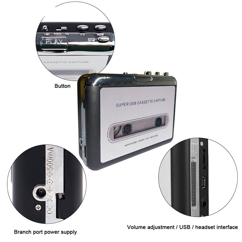USB Cassette Player and MP3 Converter