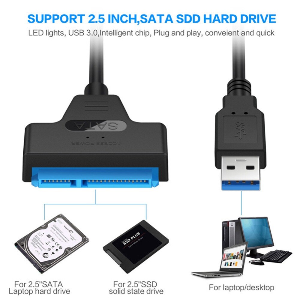 USB/USB-C To SATA 2.5" Hard Drive Adapter