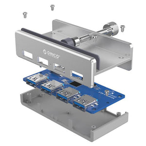 4 Port Clip-Type USB 3.0 Aluminum Hub